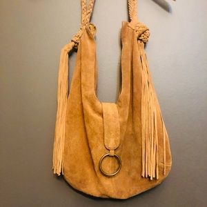 Free People suede leather fringe bag